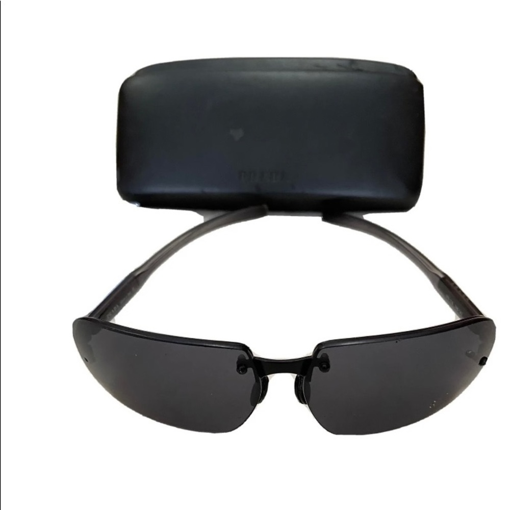 Prada Black unisex rimless sunglasses